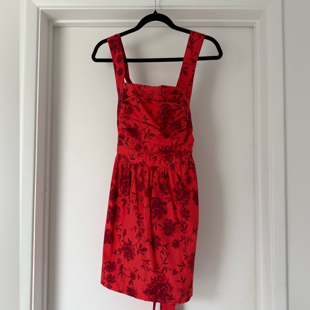 Free People Red Floral Mini Dress